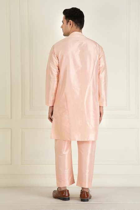 Priyanka Jain Silk Mandarin Collar Kurta Set 