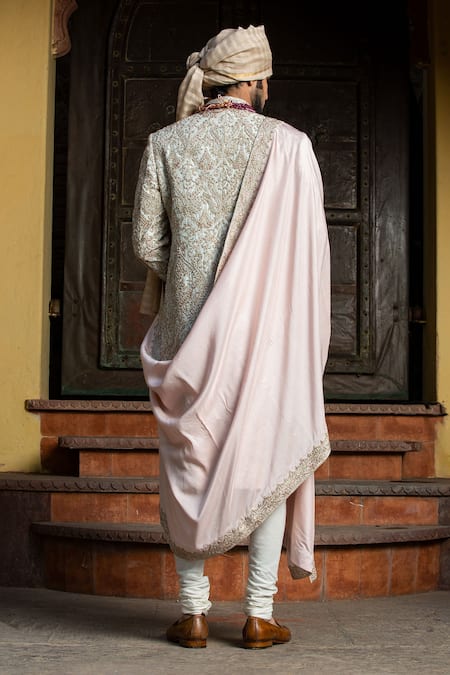 Nitika Gujral Resham Embroidered Achkan Set 