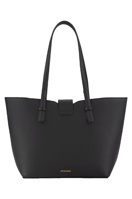 Shop_Aranyani_Black Embellished Gemstone Tote Bag_at_Aza_Fashions