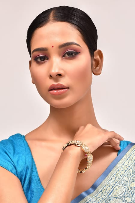Zevar By Geeta Kundan Brass Embellished Kada 