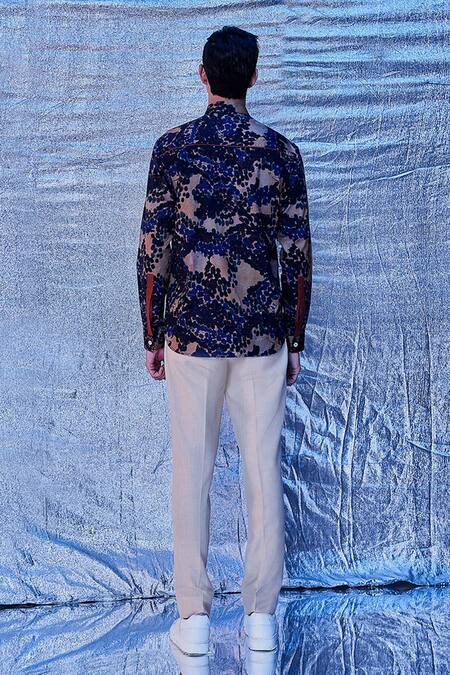 Shop Line Out Line Cream Cotton Straight Fit Trouser at Aza Fashions Shop_Line Out Line_Cream Cotton Straight Fit Trouser_at_Aza_Fashions