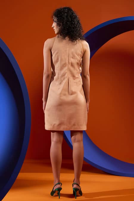 Shop The Dramebaaz CO Beige Organza, Twill Beads Round , Open Floral Print Dress With Jacket at Aza Fashions Shop_The Dramebaaz CO_Beige Organza, Twill Beads Round , Open Floral Print Dress With Jacket _at_Aza_Fashions