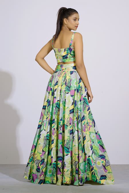 Affroz Floral Print Lehenga Set 