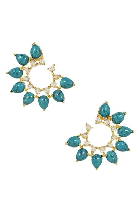 Tizora Studded Rosecut Earrings 