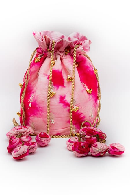 Vareli Bafna Gulabo Tie-Dyed Potli Bag 
