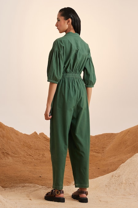 Cord Top Stitch Jumpsuit 