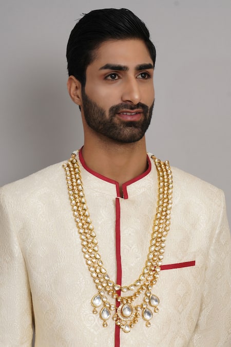 Ruby Raang Kundan Maharaja Layered Necklace 