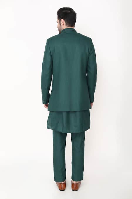 Manish Nagdeo Hand Embroidered Bandhgala With Kurta Set 