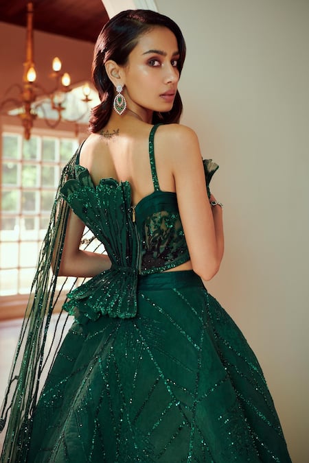 Adaara Couture Embroidered Top & Skirt Set 