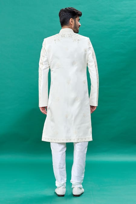 Rng Safawala Thread Embroidered Sherwani Set 