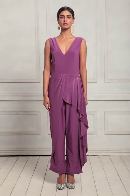 Couché By Anandini Punto Draped Jumpsuit 