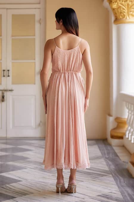 Label Nimbus Hand Embroidered Spaghetti Dress 