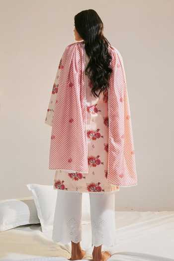 Sage Saga Ruhi Floret Print Kurta Palazzo Set 