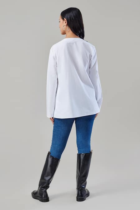 EK Dhaaga Overlap Full Sleeve V Neck Shirt 