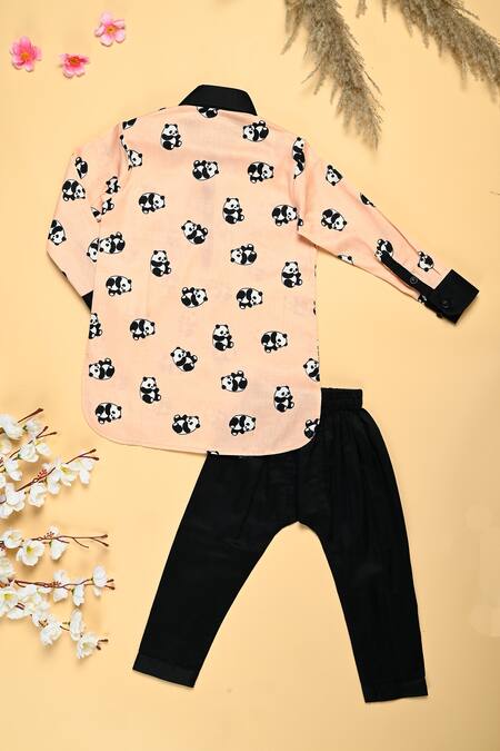 The Blue Morphology Printed Shirt Kurta With Pant 