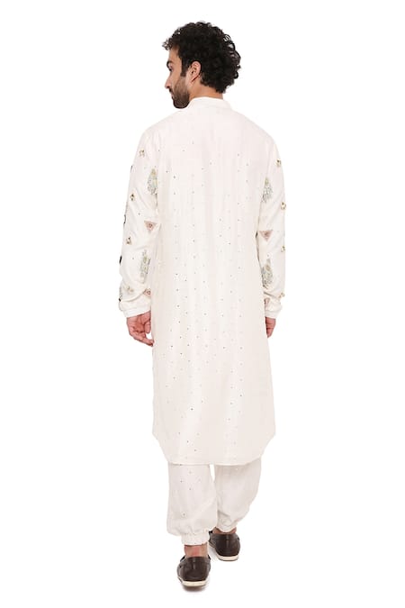 PS Men By Payal Singhal Abla Silk Kurta & Joggers Set 