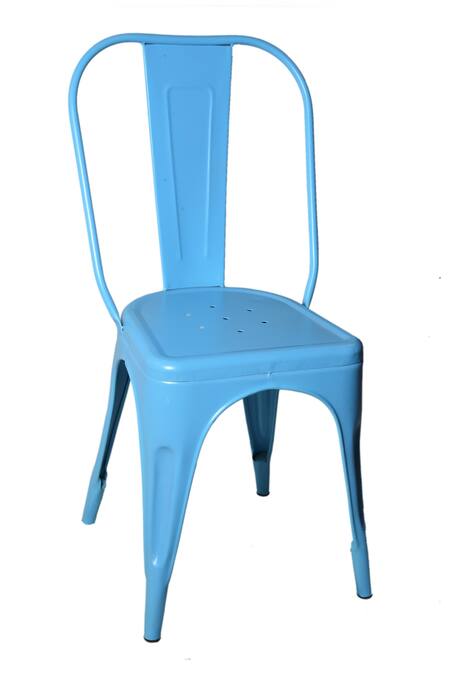 Shop Amoliconcepts Blue Iron Powder Coated Chair at Aza Fashions Shop_Amoliconcepts_Blue Iron Powder Coated Chair_at_Aza_Fashions
