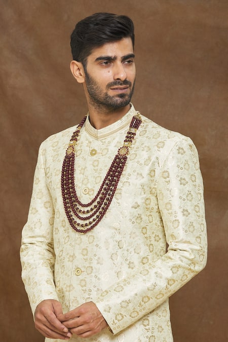 Arihant Rai Sinha Bead Multi Layered Embellished Mala 