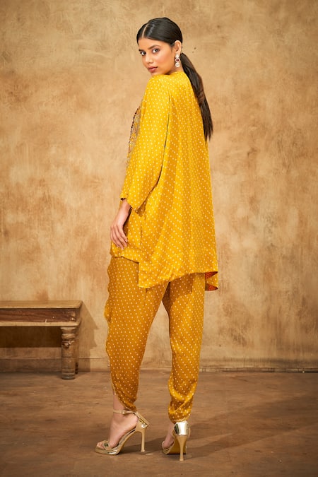 Aditi Somani Bandhani Pattern Short Kurta With Dhoti Pant 