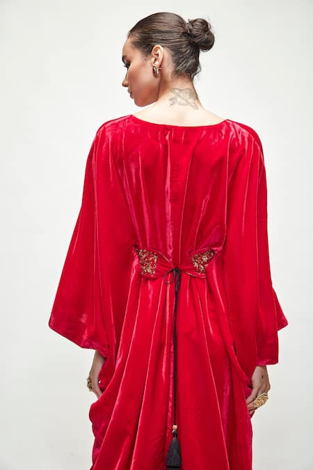 Ranian Draped Velvet Kaftan 
