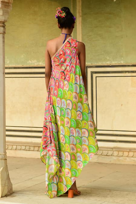 Swati Vijaivargie Kamini One-shoulder Asymmetrical Dress  