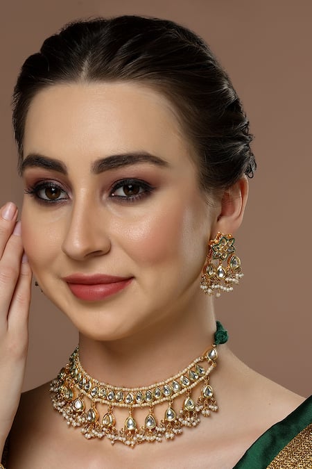 Dugran By Dugristyle Kundan Studded Choker Set 