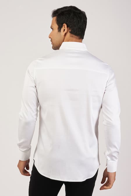 Sanjana Reddy Designs Fire Embroidered Shirt 