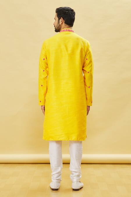 Arihant Rai Sinha Floral Embroidered Kurta & Churidar Set 