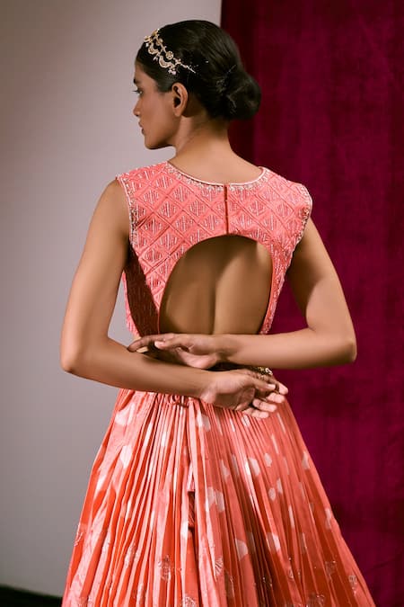 17:17 By Simmi Saboo Embroidered Bustier & Skirt Set 