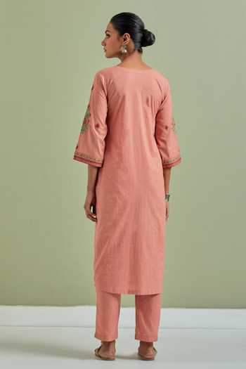 Priya Chaudhary Floral Embroidered Angrakha & Pant Set 