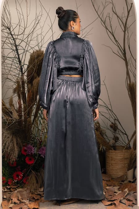 House Of Fett Balloon Sleeve Top And Pant Set 