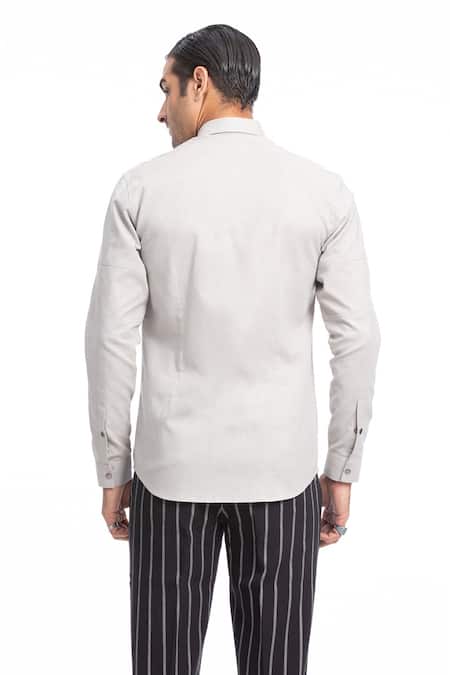 Rohit Gandhi + Rahul Khanna Linen Zipper Shirt 
