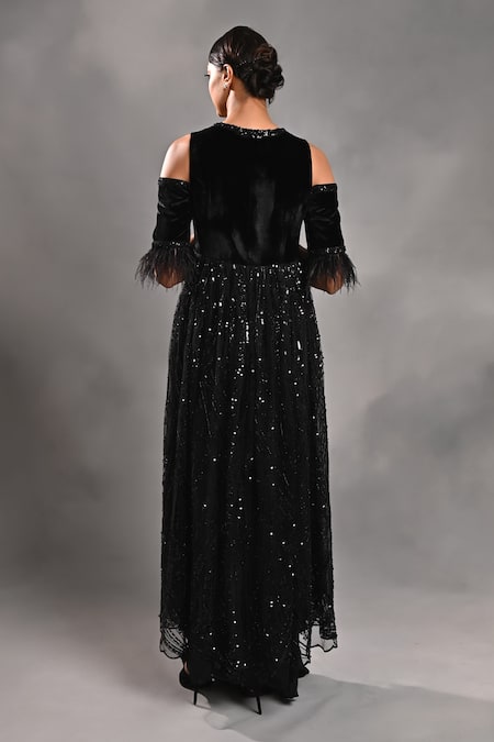 Jyoti Sachdev Iyer Cold Shoulder Gown 
