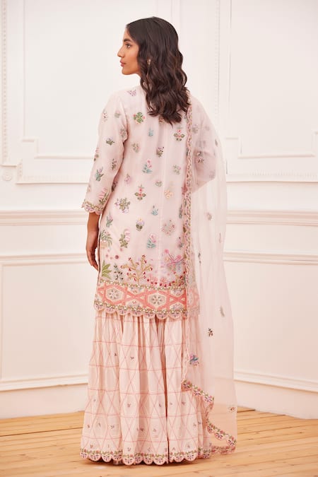 Rahul Mishra Placement Floral Embroidered Kurta Set 