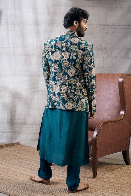 Soup By Sougat Paul Mehr Floral Print Jacket & Kurta Set