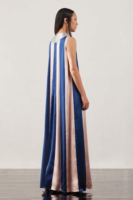 Shop Akhl Multi Color Textured Satin (90% Polyester 10% Elastane)+metallic Yarn ( 30% Gown at Aza Fashions Shop_Akhl_Multi Color Textured Satin (90% Polyester 10% Elastane)+metallic Yarn ( 30% Gown _at_Aza_Fashions