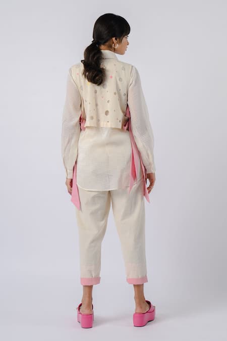 Tussah By Siddhi Shah Handloom Cotton Shirt & Pant Set 