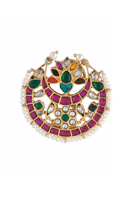 Ajooni Jewels Kundan Embellished Chandbalis 