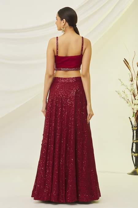 Naintara Bajaj Sequins Embroidered Lehenga Set 