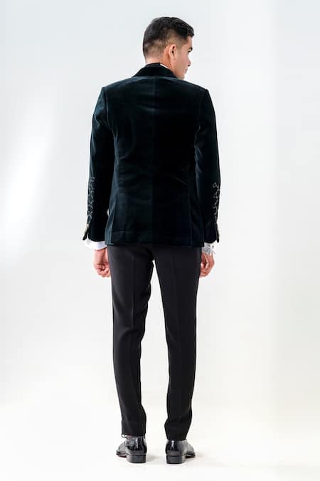 Amrit Dawani Geometric Pattern Tuxedo Set 