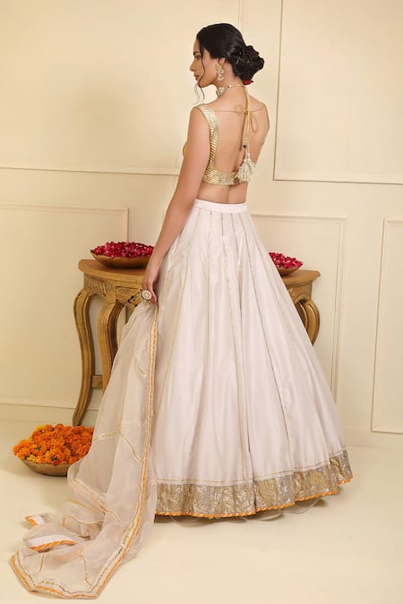 Esha Koul Chanderi Gota Embellished Lehenga Set 