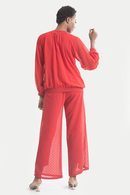 House Of Thl Rada Aari Embroidered Blouse & Trouser Set 