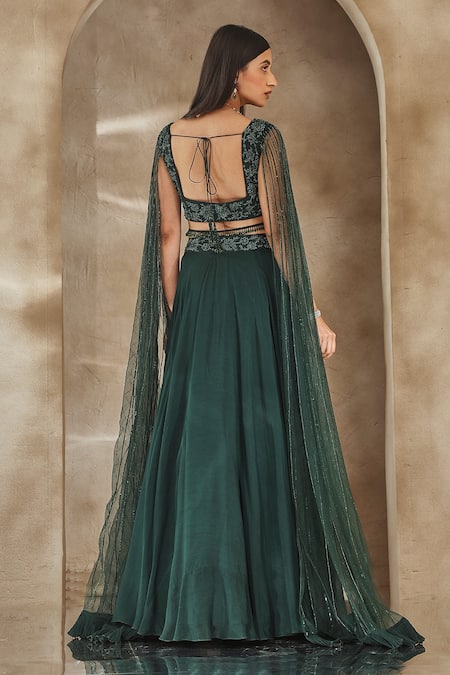 Seema Thukral Floral Embroidered Blouse & Lehenga Set 