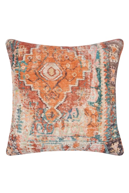 Shop Orna Multi Color Cotton Digital Print Geometric Cushion Cover - Set Of 2 at Aza Fashions Shop_Orna_Multi Color Cotton Digital Print Geometric Cushion Cover - Set Of 2_at_Aza_Fashions