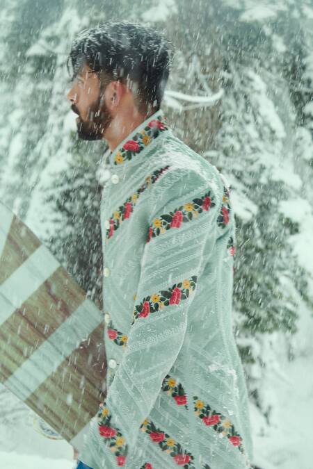 Sahil Kochhar Idris Floral Embroidered Bandhgala 