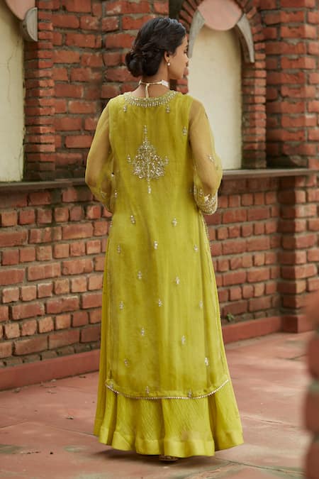 Vashisht Guru Dutt Layered Embroidered Tunic Set 