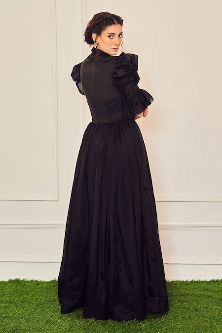 Therealb Unforgotten Tales Of Organza Maxi Shirt Dress With Bustier 