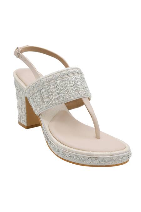 Veruschka By Payal Kothari Sarangi Zardozi Embroidered Heels 