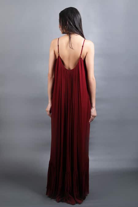 Swatee Singh Pleated Hem Gown 