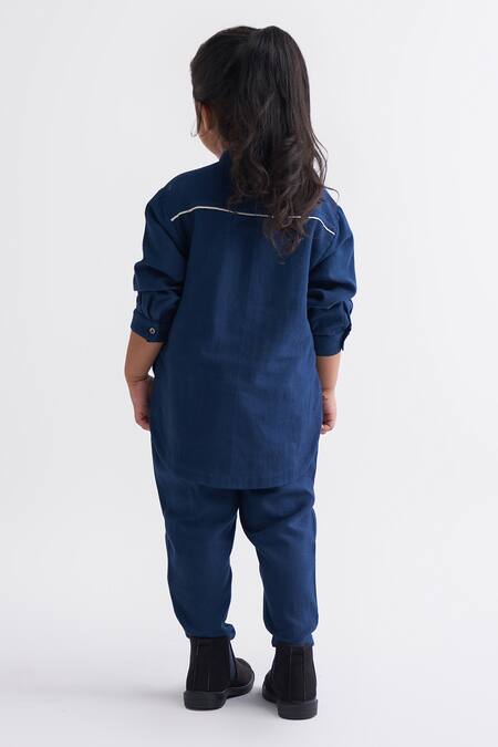 Shop_Three_Blue Cotton Solid Top _at_Aza_Fashions